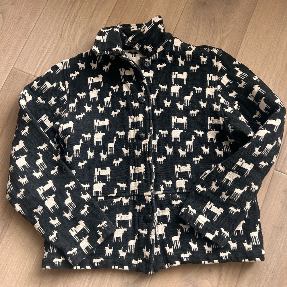 Vintage woven llama jacket Size Small